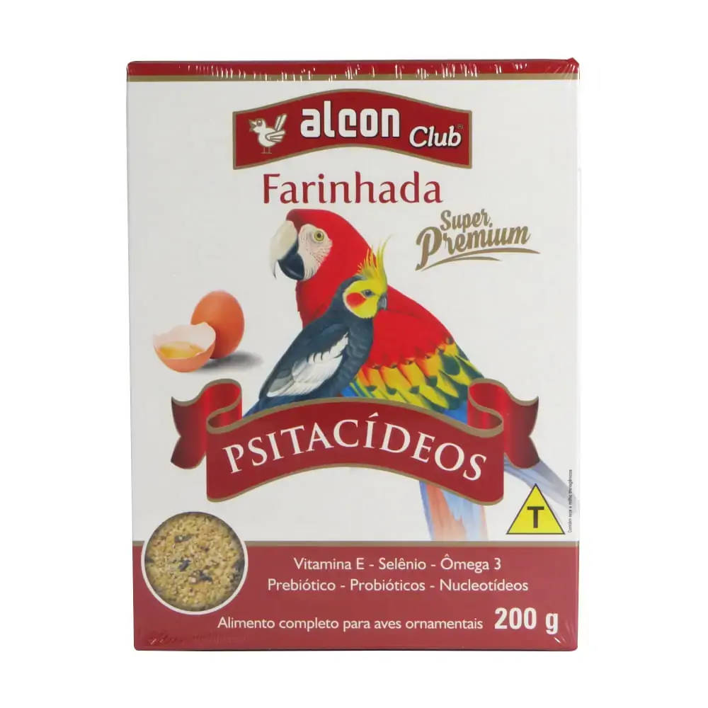 Ração Alcon Pássaros Psitacídeos Farinhada Com Ovos 200g