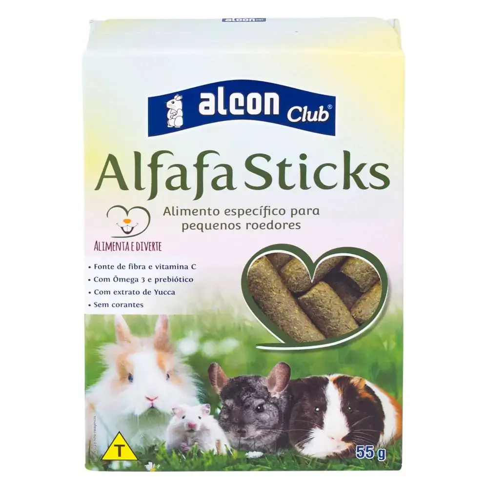 Ração Alcon Club Para Roedores Alfafa Sticks 55g