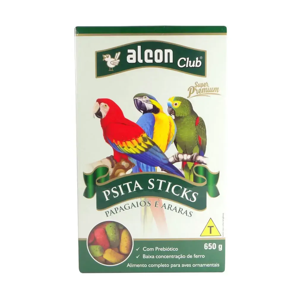 Ração Alcon Eco Club Pássaros Psitacídeos Sticks 650g 650g