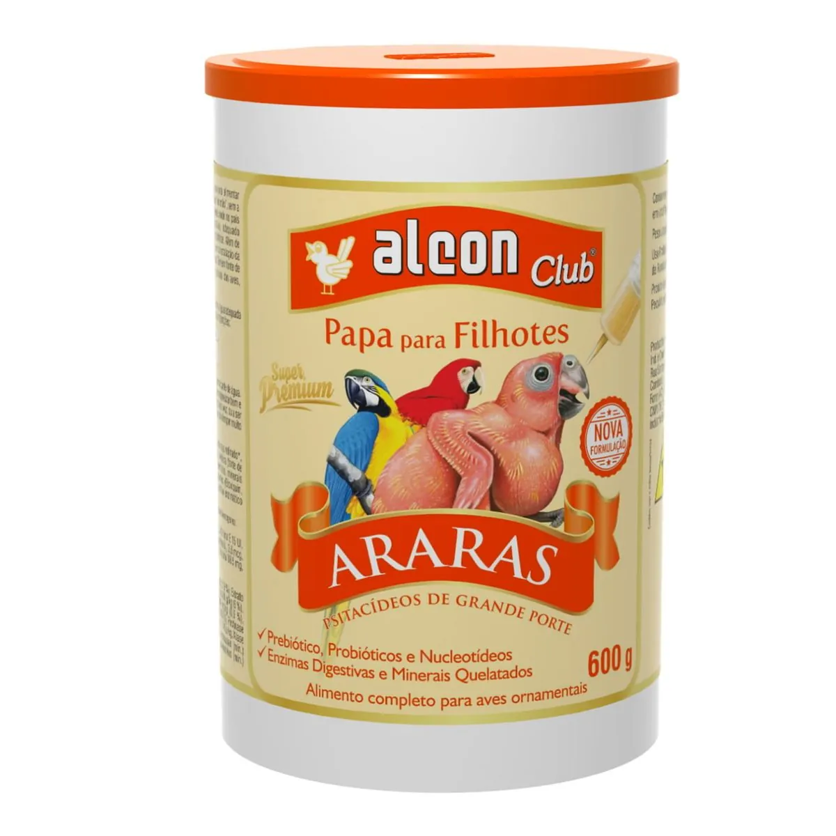 Papa Para Filhotes De Pássaros Alcon Araras 600 G