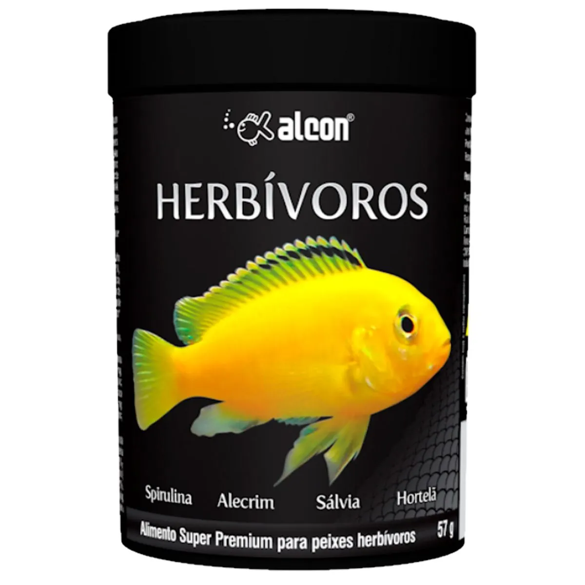 Ração Herbívoros Para Peixes Ciclídeos Herbívoros Alcon 57g