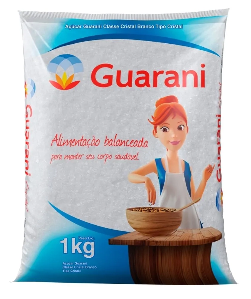 Açúcar Cristal Guarani Pacote 1kg