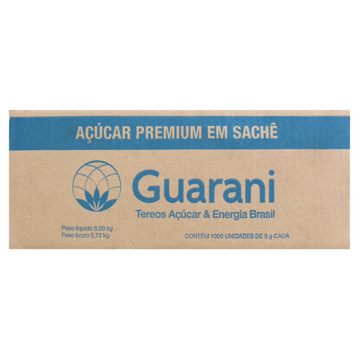 Açúcar Refinado Premium Guarani Caixa 5kg 1000 Unidades