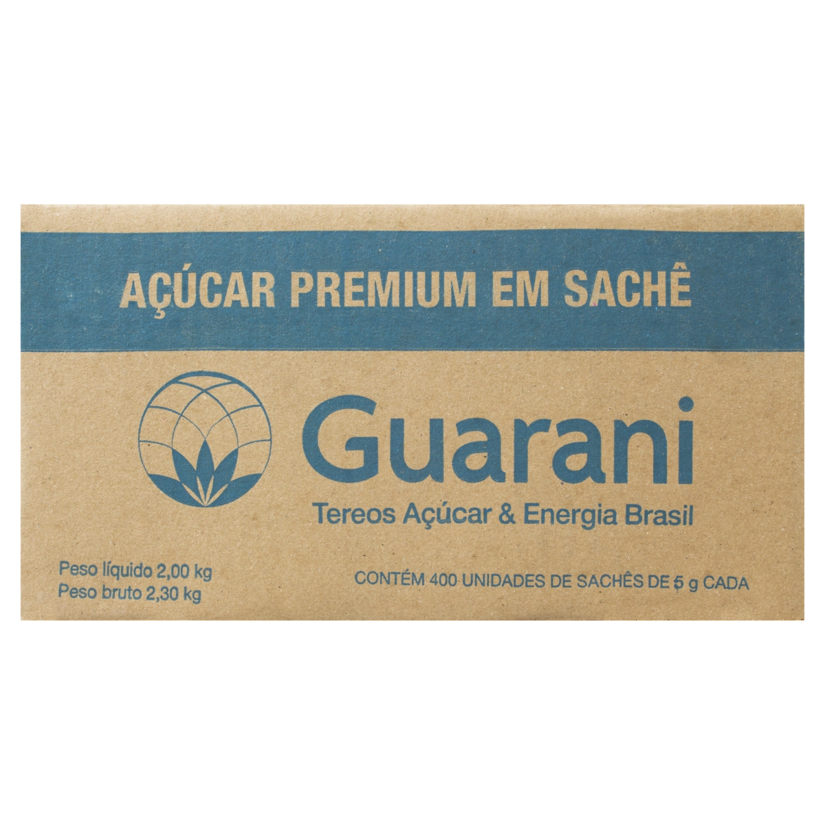 Açúcar Refinado Premium Guarani Caixa 2kg 400 Unidades