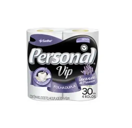Papel Higiênico Personal Vip Folha Dupla Neutro 4unidade X 30mt