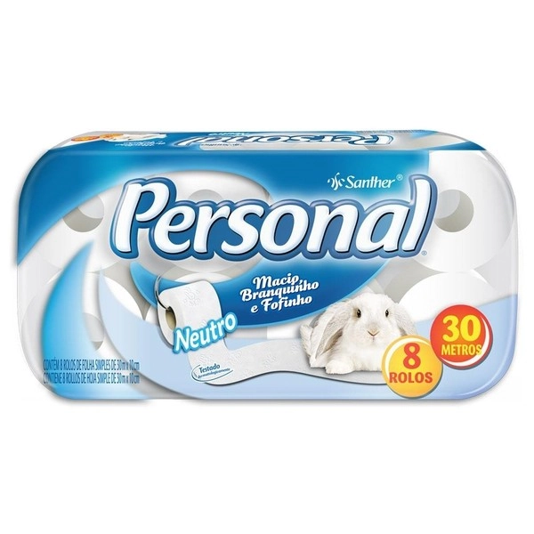 Personal Folha Simples Neutro 30 Metros 8 Unidades