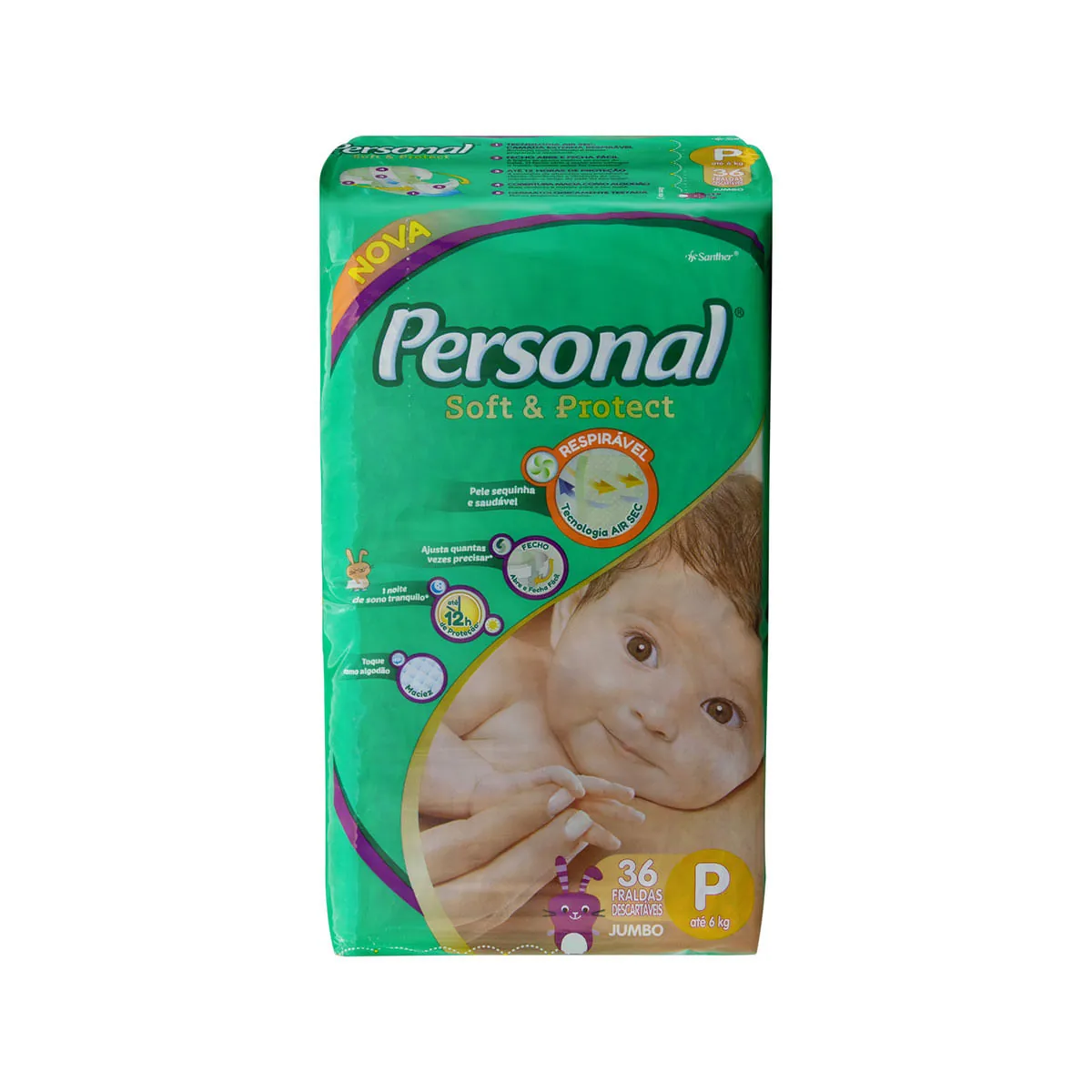 Fralda Personal P Soft & Protect Jumbo 36 Unidades