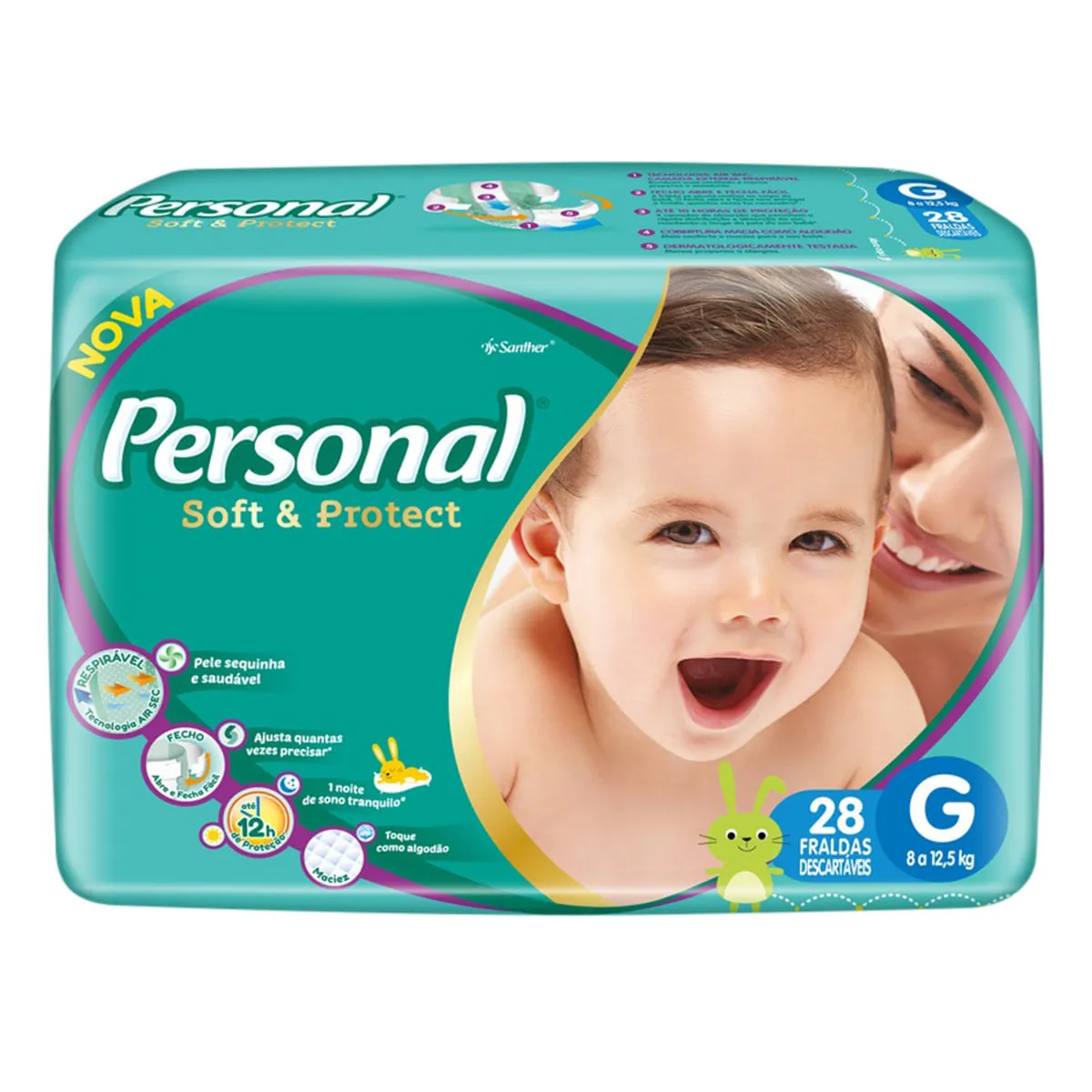 Fralda Personal Soft E Protect Jumbo G Com 24 Unidades