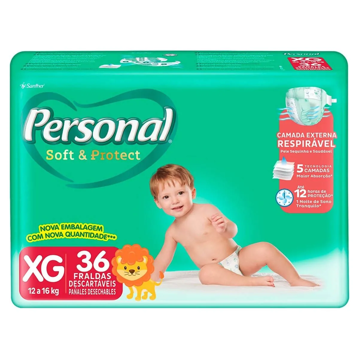 Fralda Descartavél Baby Soft XG Personal 36 Unidades