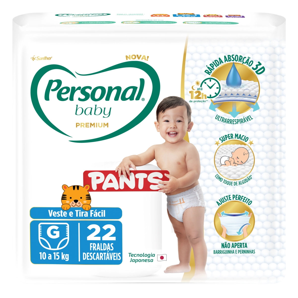 Fralda Descartável Pants Personal Baby Premium G Pacote 22 Unidades