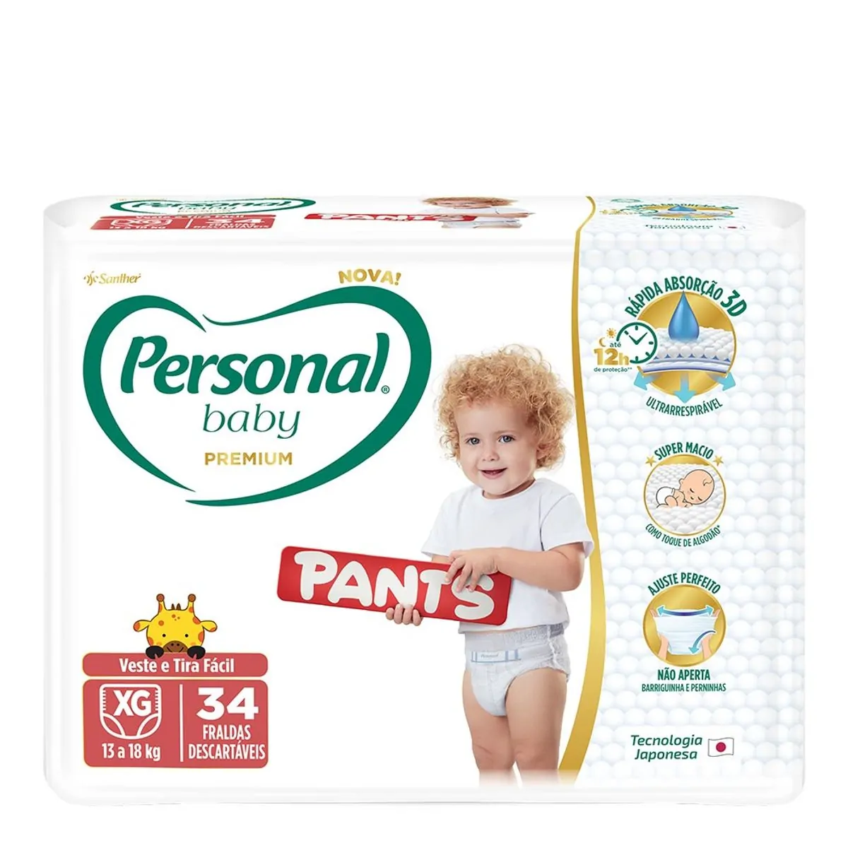 Fralda Descartável Pants Personal Baby XG Premium 34 Unidades