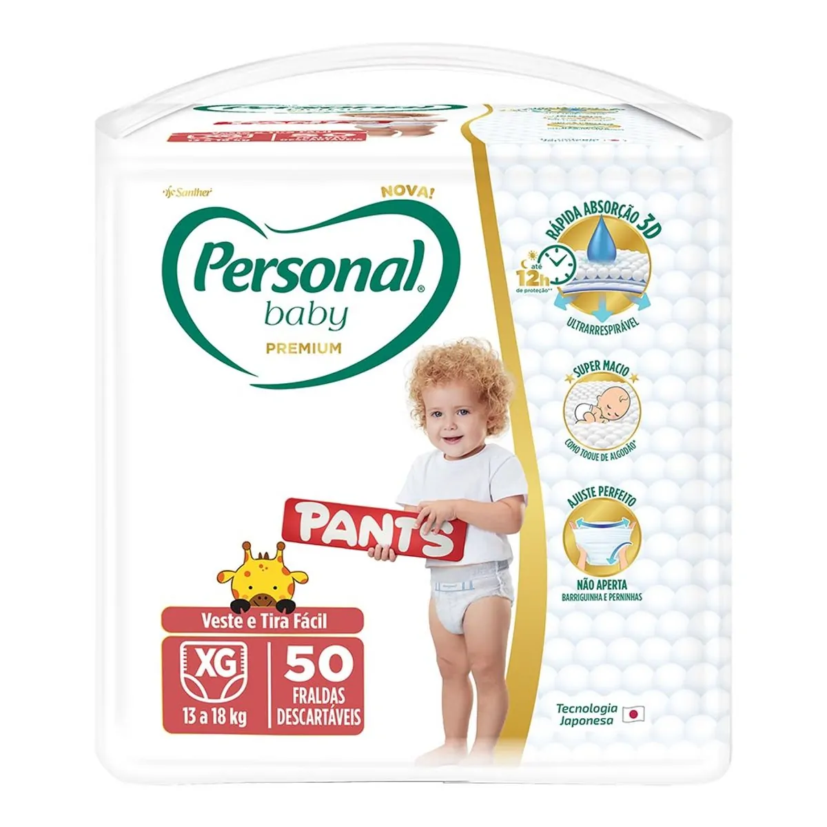 Fralda Descartável Pants Personal Baby Premium Xg Pacote 50 Unidades