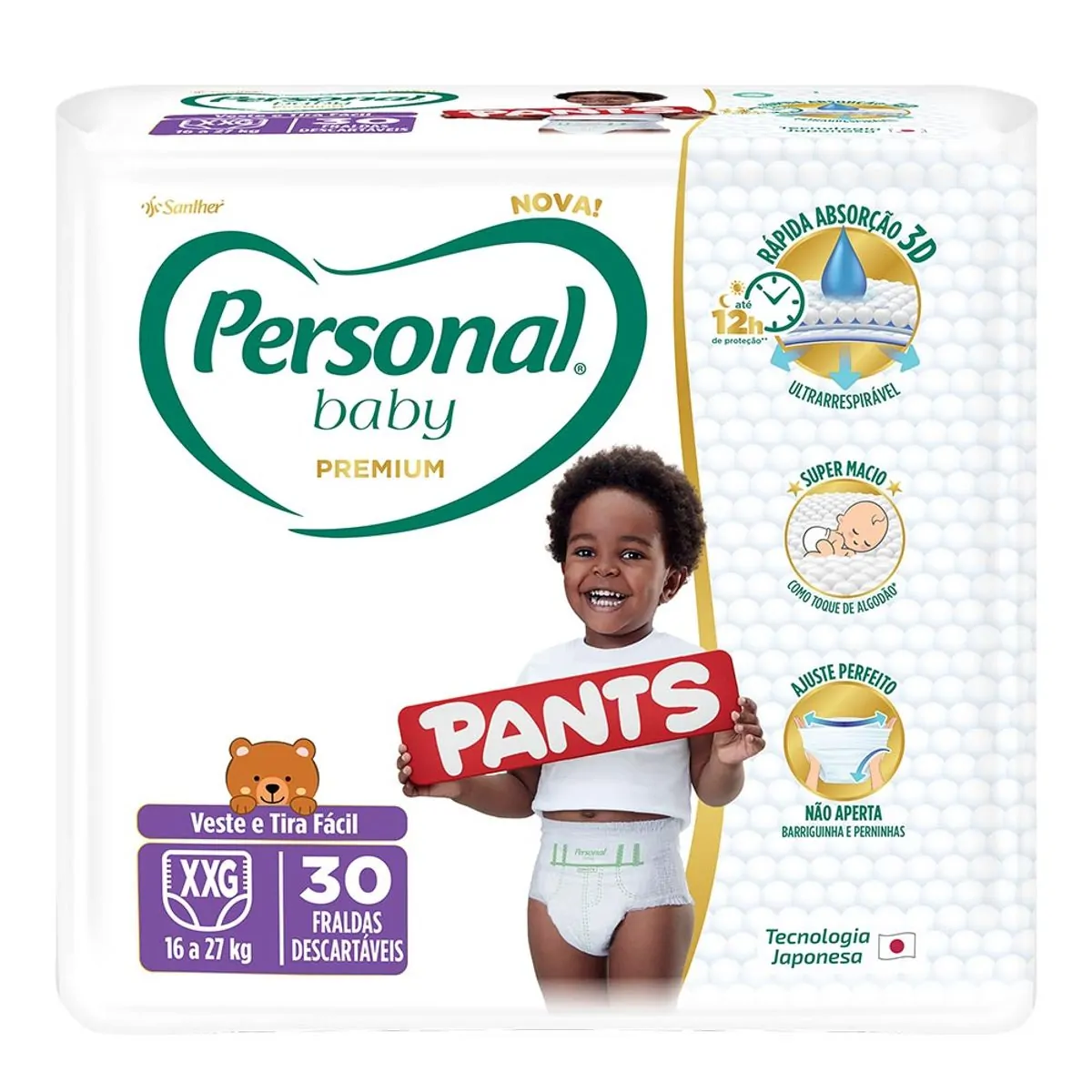 Fralda Descartável Pants Personal Baby XXG Premium 30 Unidades