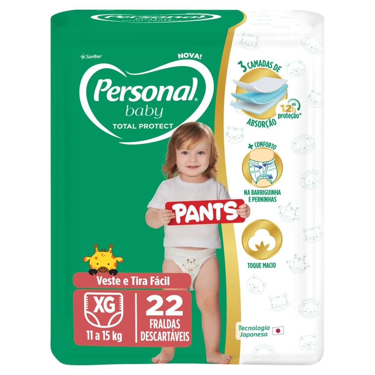 Fralda Descartável Pants Personal Baby Total Protect Xg Pacote 22 Unidades