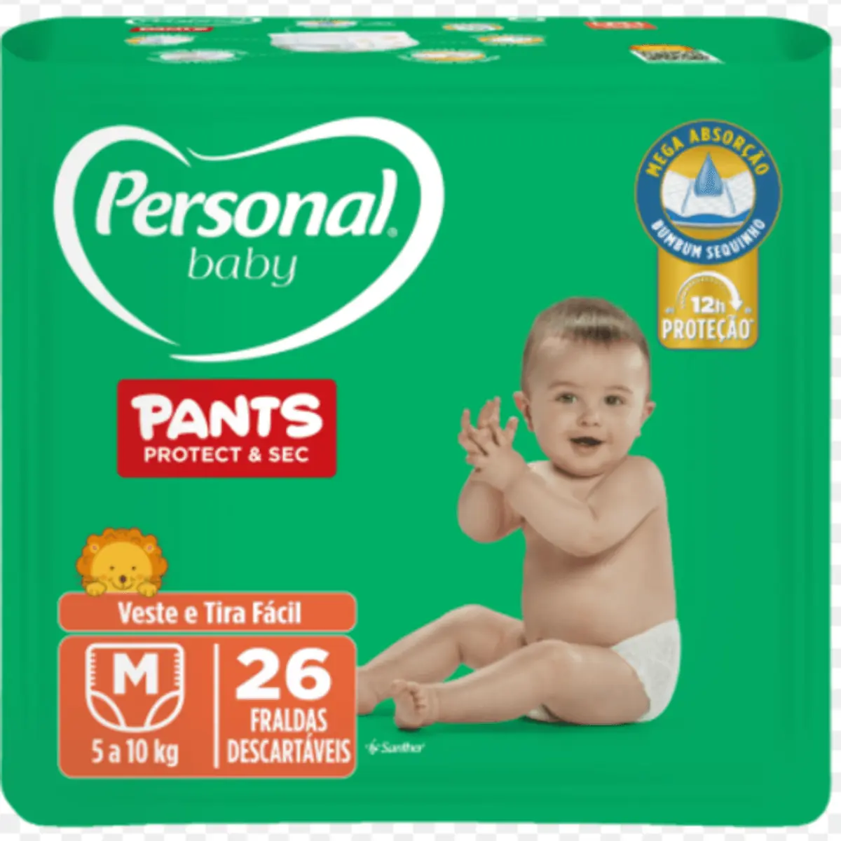 Fralda Descartável Pants Personal Baby Protect Sec M Pacote 26 Unidades