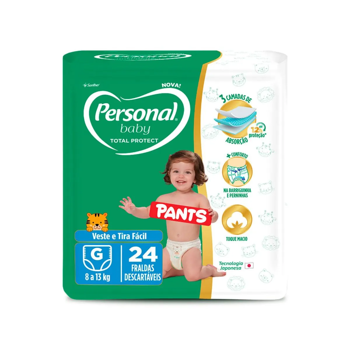 Fralda Descartável Pants Personal Baby Protect Sec G Pacote 24 Unidades