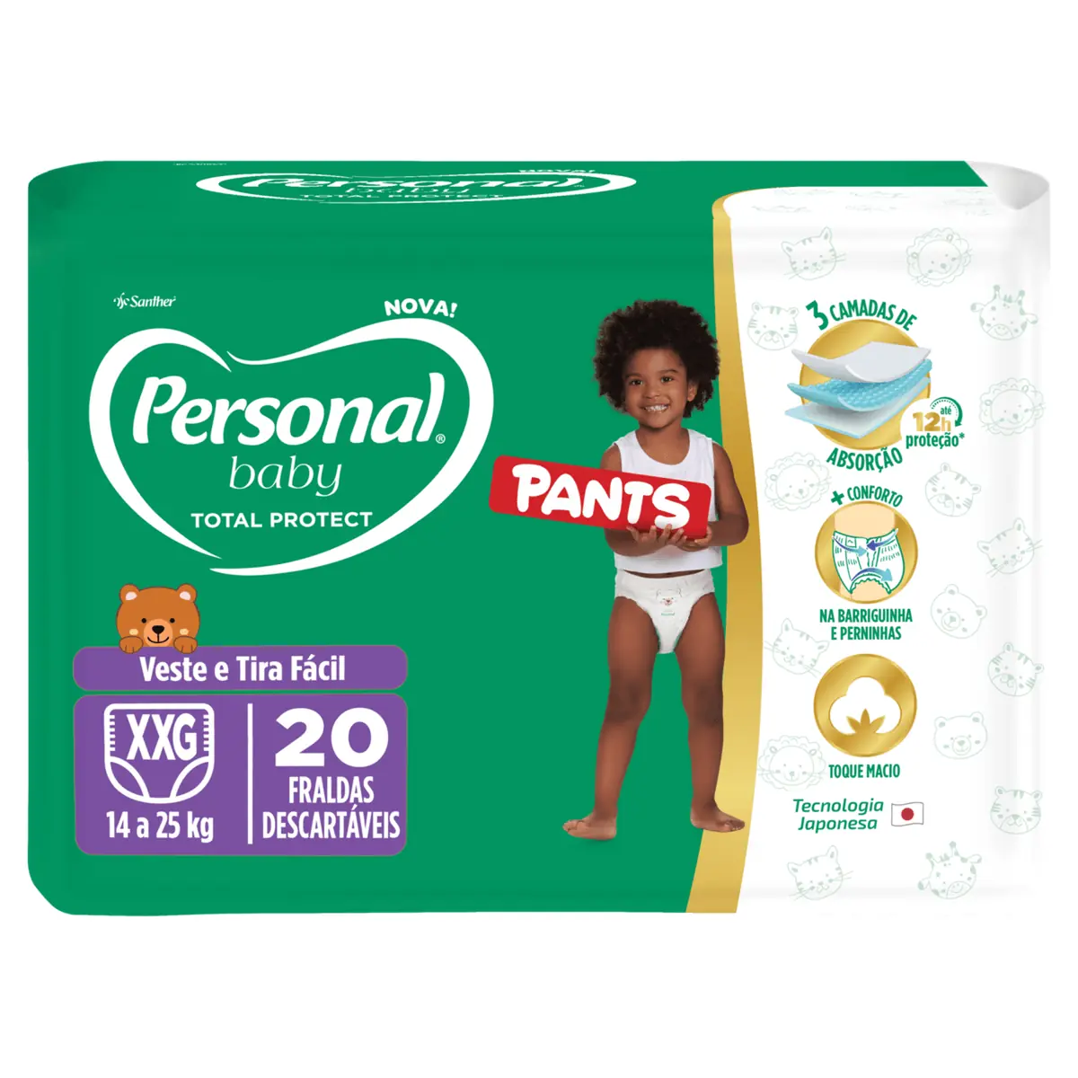 Fralda Descartável Pants Personal Baby Protect Sec Xxg Pacote 20 Unidades