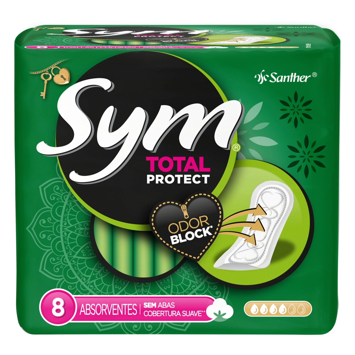 Absorvente.sym Sem Abas C/10 Unidade