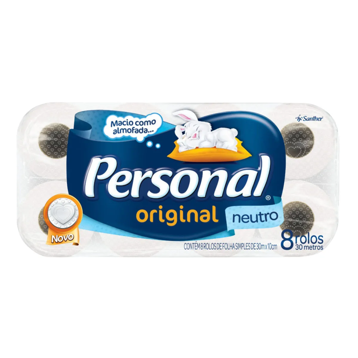 Papel Higiênico Personal Branquíssimo E Fofíssimo Folha Simples Neutro 30m 8r