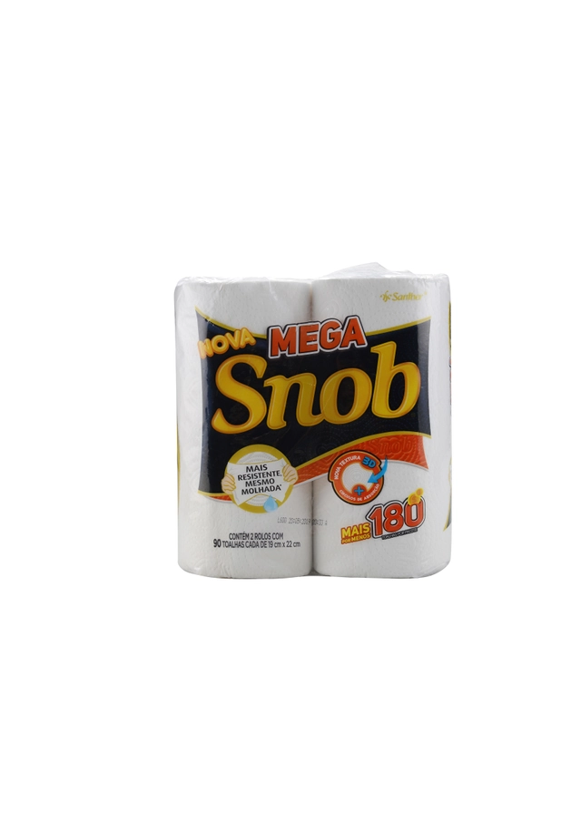 Toalha De Papel Folha Dupla Snob Mega Pacote 2 Unidades Leve Mais Pague Menos