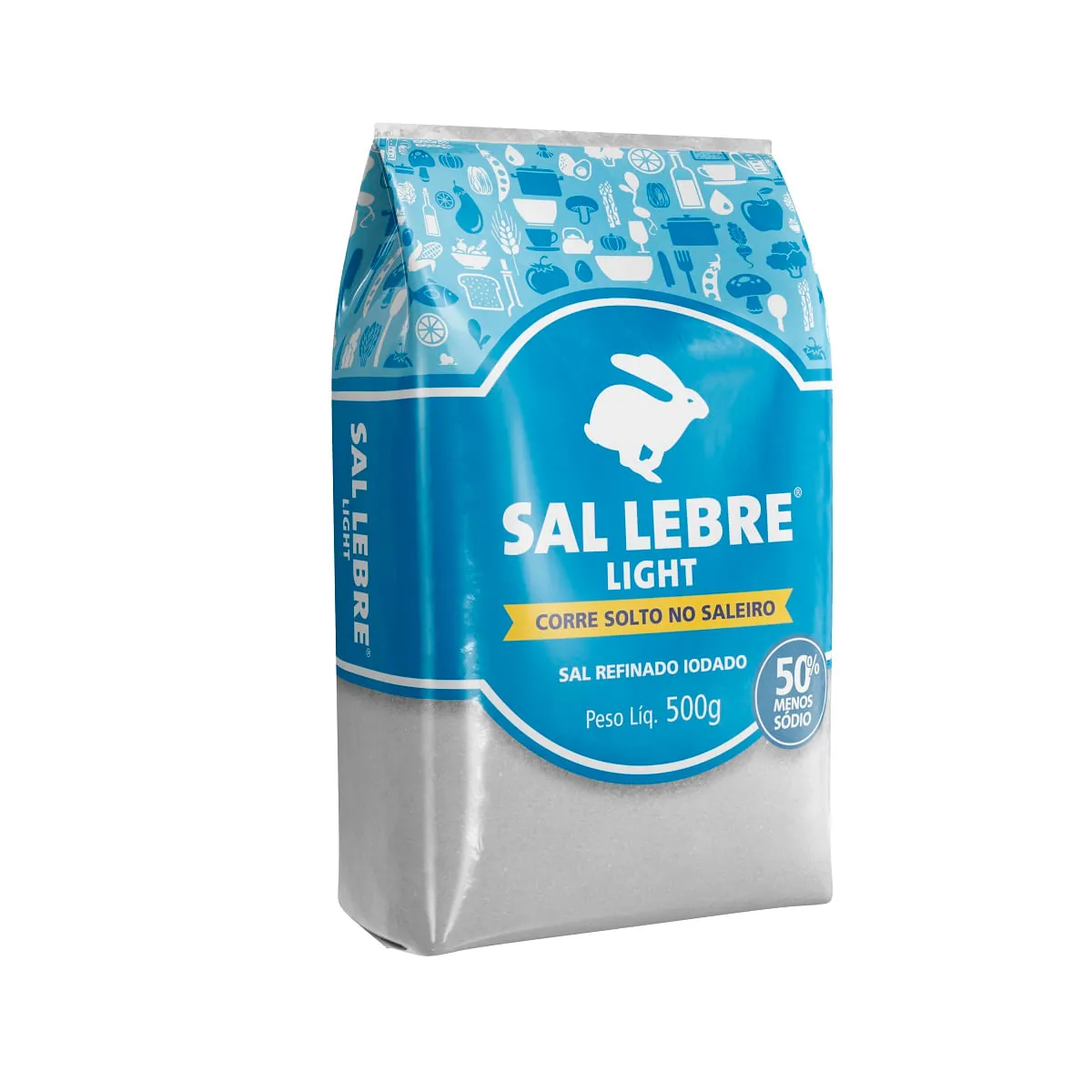 Sal Refinado Light LEBRE Pacote 500g