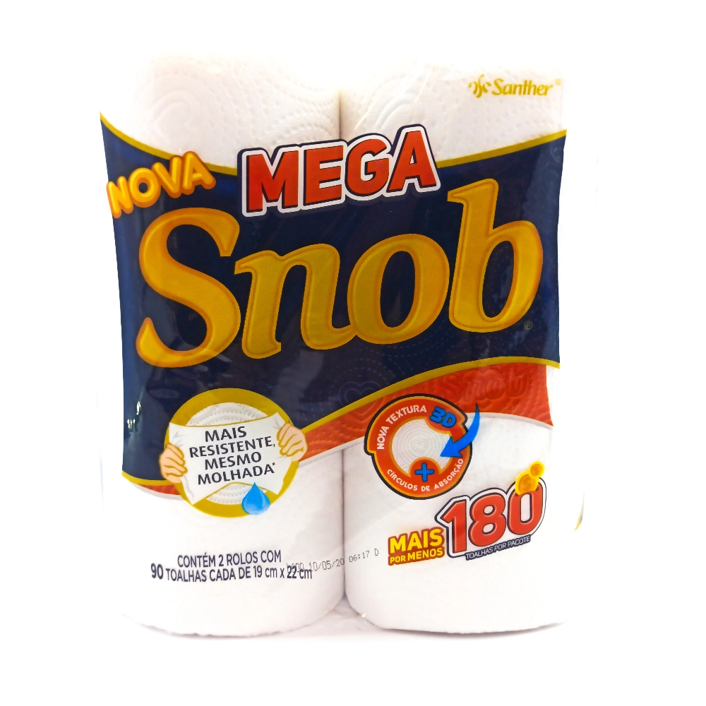 Toalha Papel Snob Multiuso Mega C/2