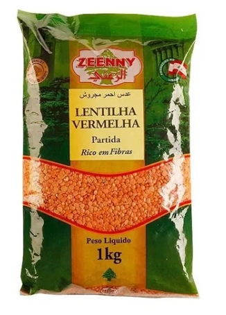 Lentilha Vermelha Partida Zeenny 1 Kg