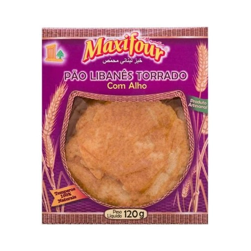 Pão Libanês Torrado com Alho Maxifour 120g