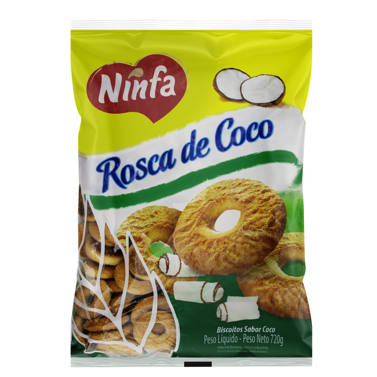 Biscoito Rosquinha Coco Ninfa Pacote 720g
