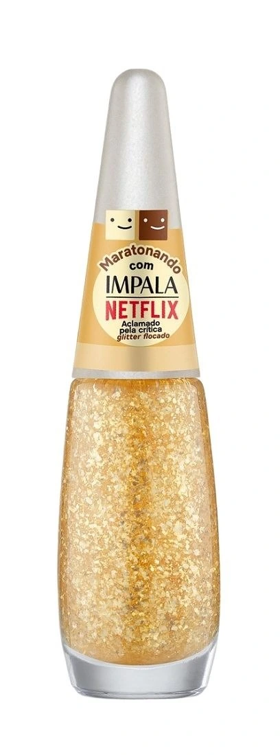 Esmalte Glitter Flocado Maratonando 7,5ml Aclamado Pela Critica Impala