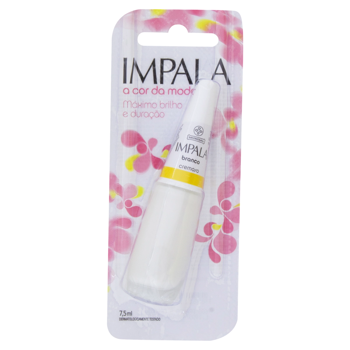 Esmalte Cremoso Branco Impala A Cor Da Moda Blister 7,5ml