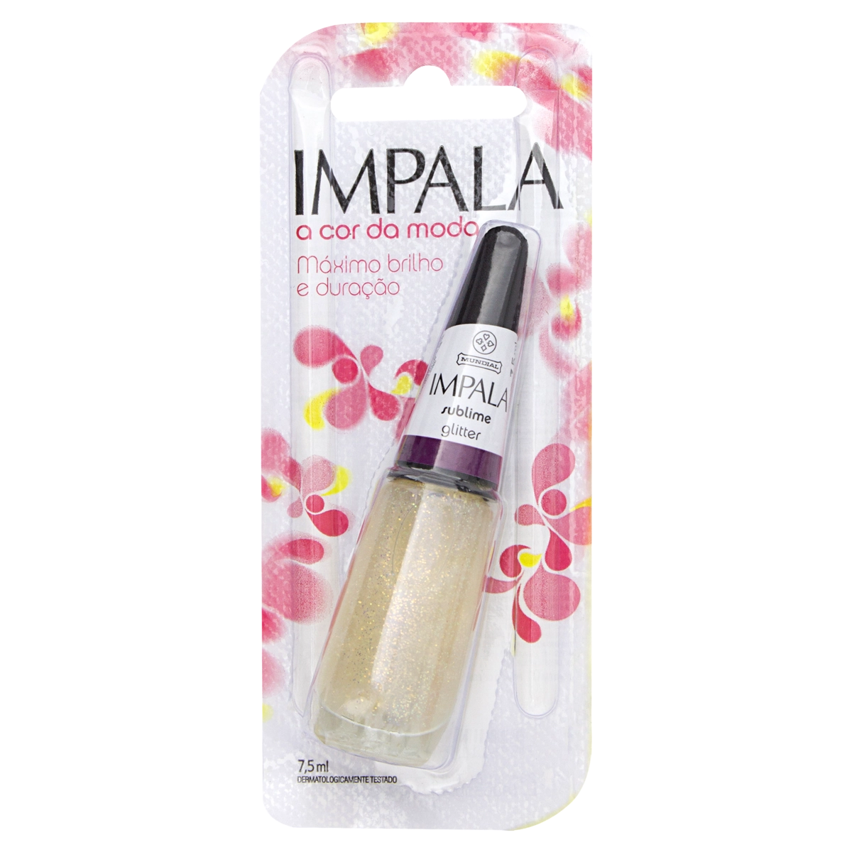 Esmalte Glitter Sublime Impala A Cor Da Moda Blister 7,5ml