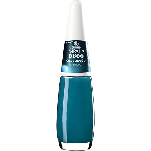 Esmalte Cremoso Azul Pavão Impala A Cor Da Moda Blister 7,5ml