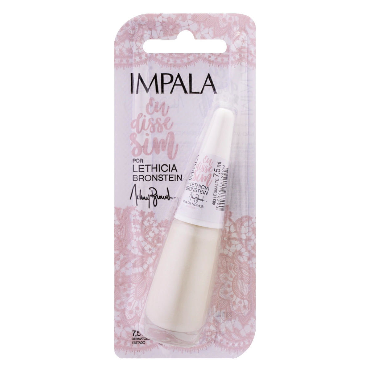Esmalte Platinado Viva Os Noivos Impala Eu Disse Sim Blister 7,5ml