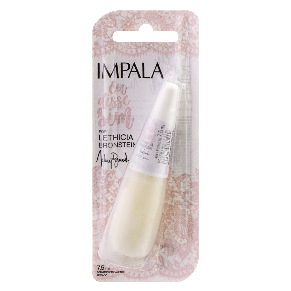 Esmalte Transparente Viva Os Noivos Impala Eu Disse Sim Blister 7,5ml