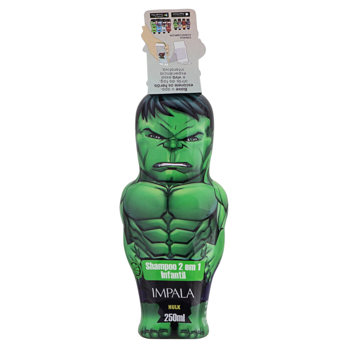 Shampoo Infantil 2 Em 1 Hulk Impala Frasco 250ml
