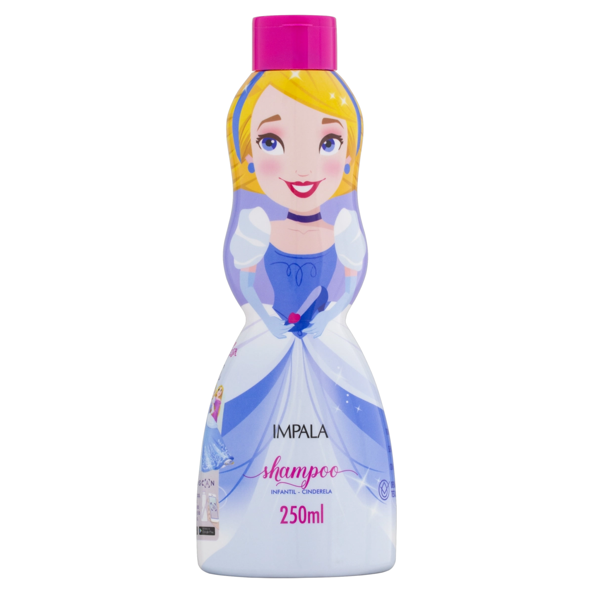 Shampoo Infantil Cinderela Impala Disney Princesa Frasco 250ml