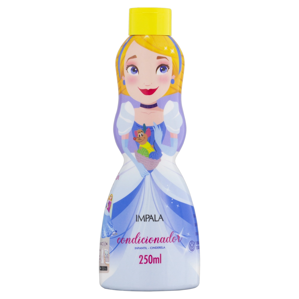 Condicionador Infantil Cinderela Impala Disney Princesa Frasco 250ml