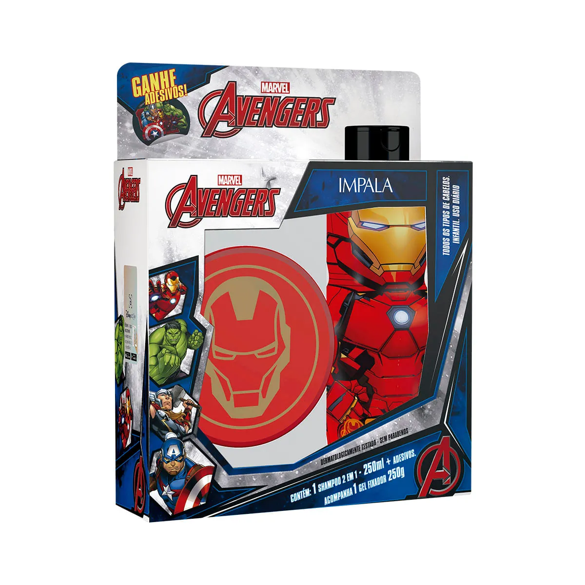 Kit Shampoo e Gel Infantil Homem de Ferro 250ML e 250G