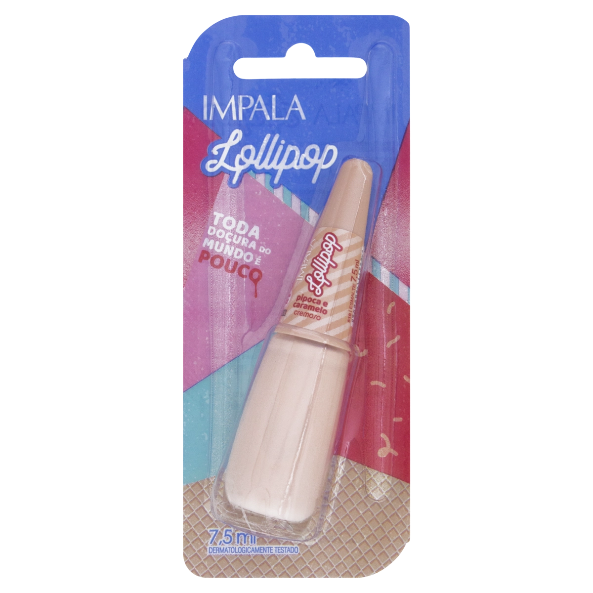 Esmalte Cremoso Pipoca E Caramelo Impala Lollipop Blister 7,5ml