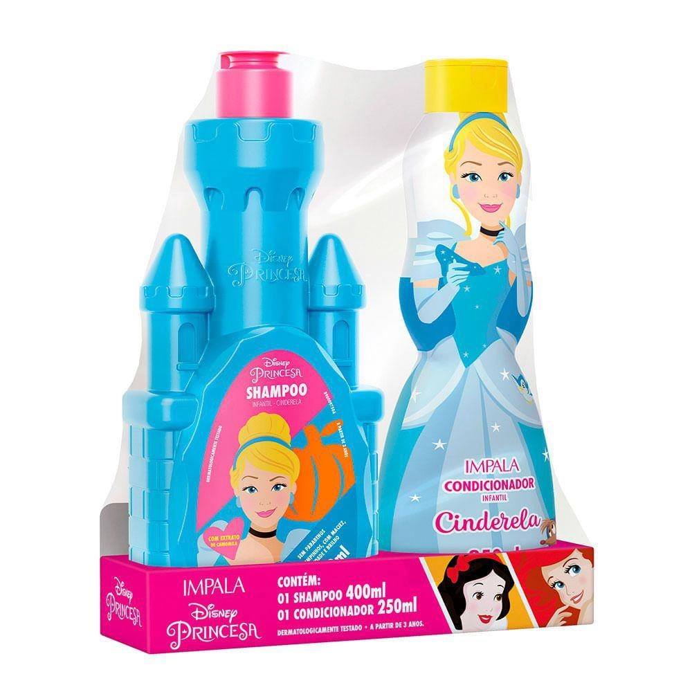Impala Kit Inf Princesas Sh 400ml Cond 250ml Cinderela