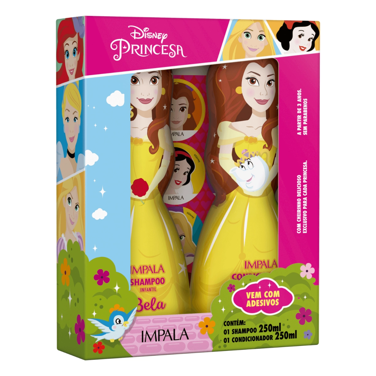 Impala Kit Inf Princesas Sh Cond 250ml Bela