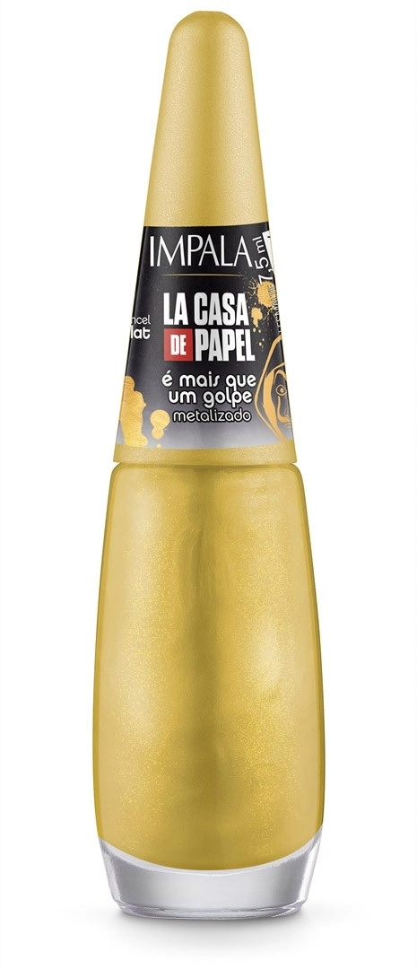 ESMALTE IMPALA METALIZADO LA CASA DE PAPEL É MAIS QUE UM GOLPE 7,5ML