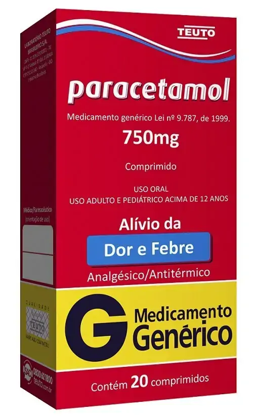Paracetamol 750mg C/20 Comp G Teu