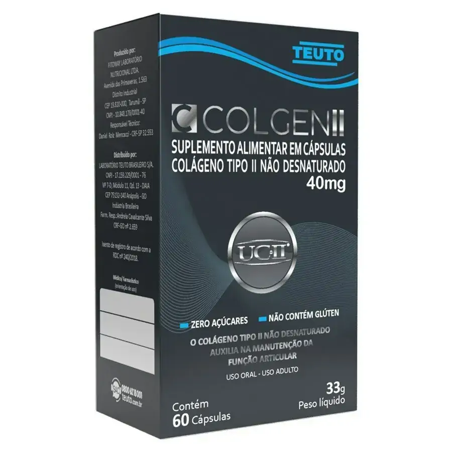 Colgen Ii Colã¡geno Tipo 2 40mg 60 Cã¡psulas Teuto