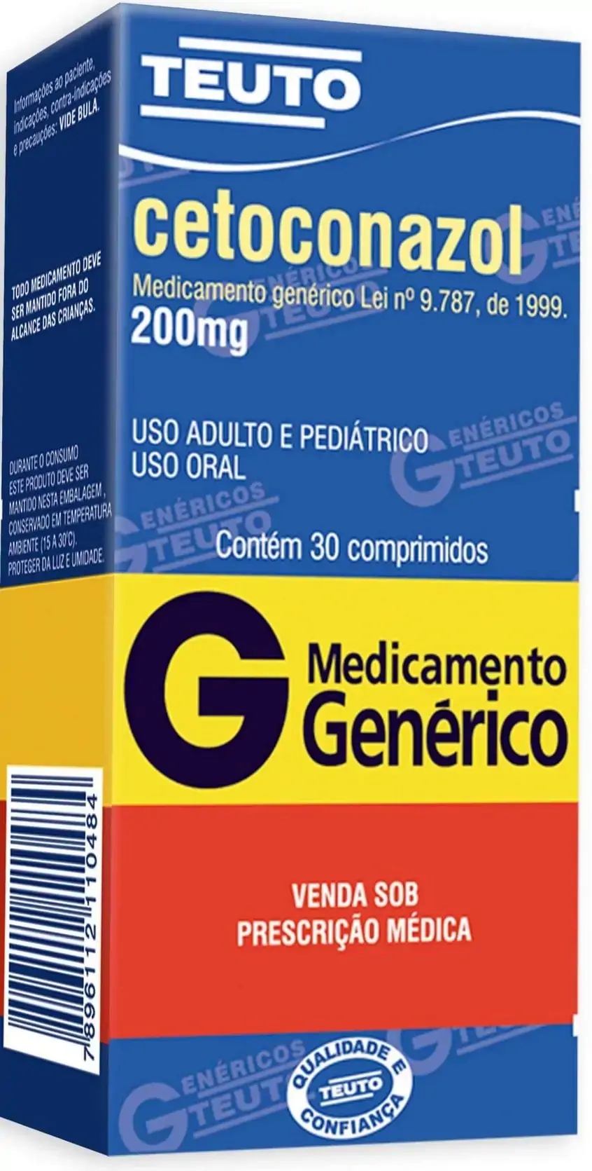 Cetoconazol 200 Mg 30 Comprimidos Teuto Genérico