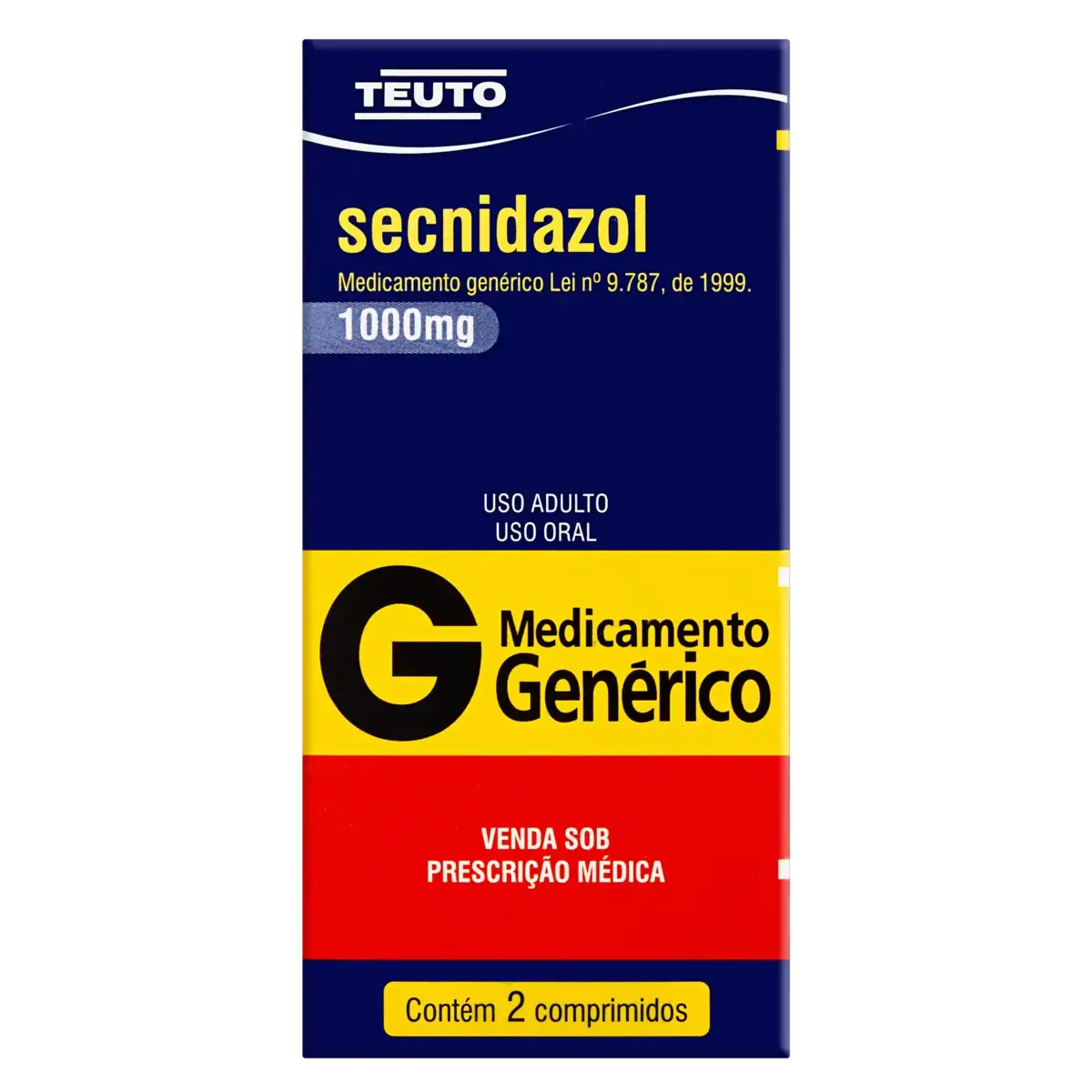 Secnidazol 1000mg Teuto Caixa 2 Comprimidos