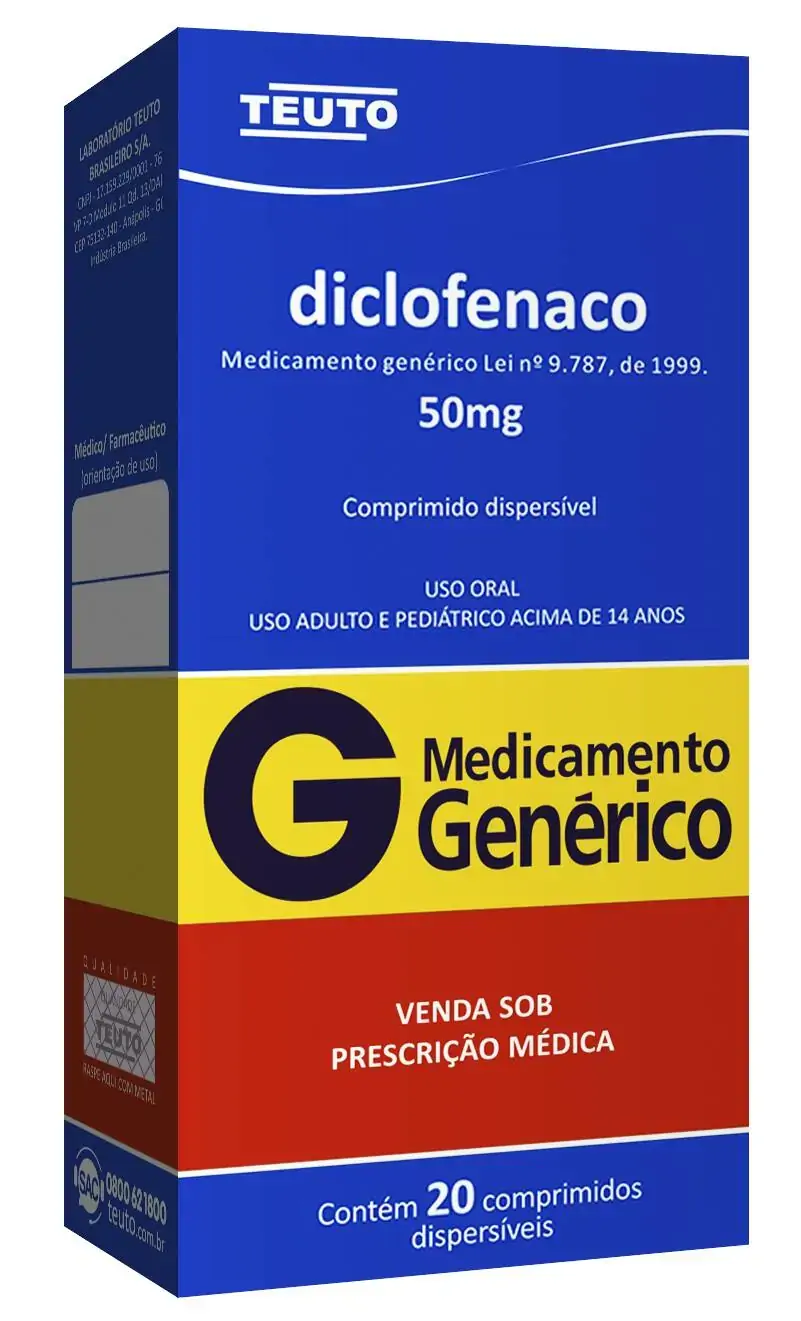 Diclofenaco Potassico 50mg Com Sus Ct Bl Al Plas Pvc/pvdc X