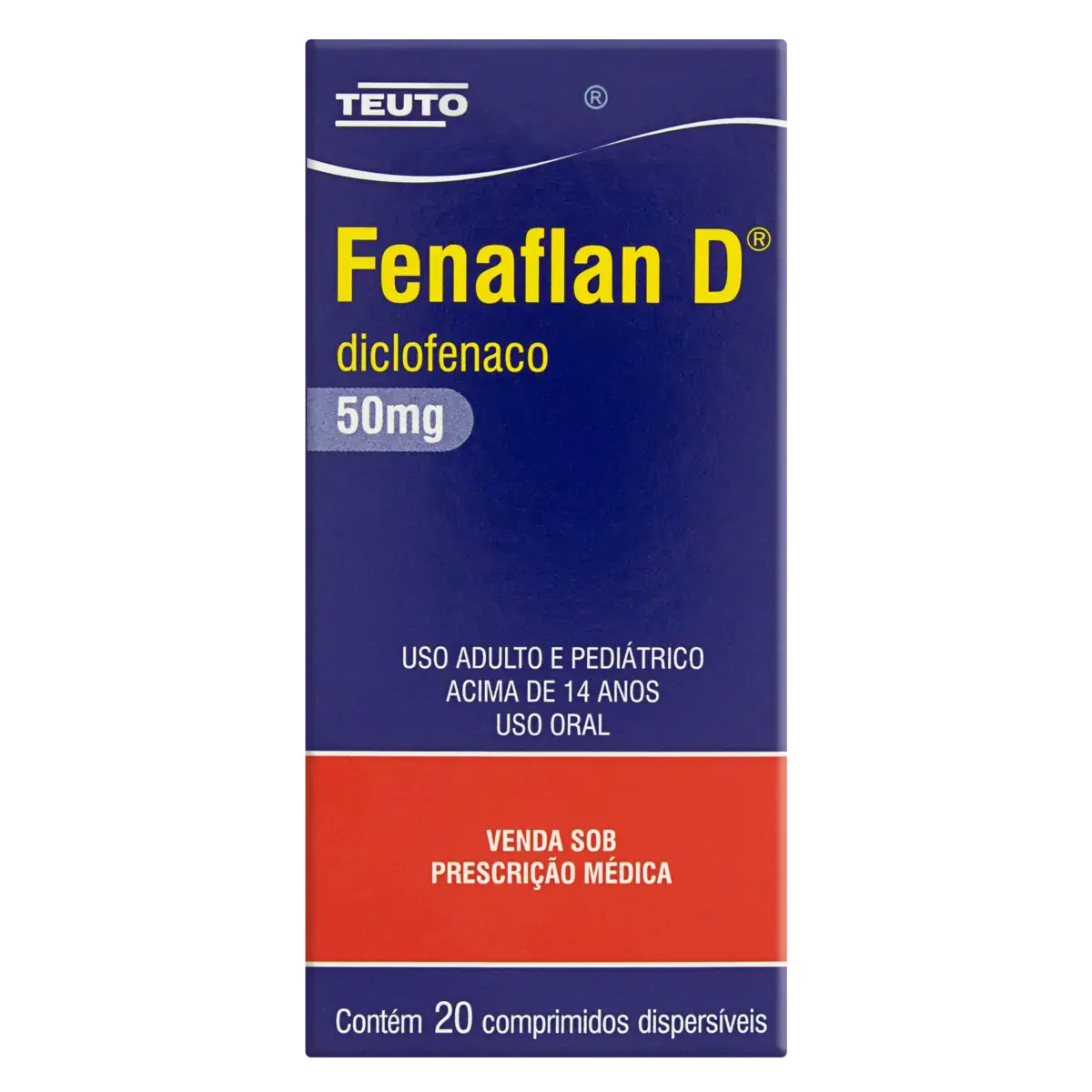 Fenaflan D 50mg Teuto Caixa 20 Comprimidos Dispersíveis
