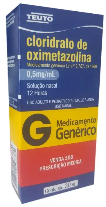 Cloridrato De Oximetazolina 0,5 Mg/ml Solução Nasal Teuto Genérico